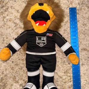 NHL LA KINGS MASCOT BAILEY Black and Silver Plush Toy 22”
